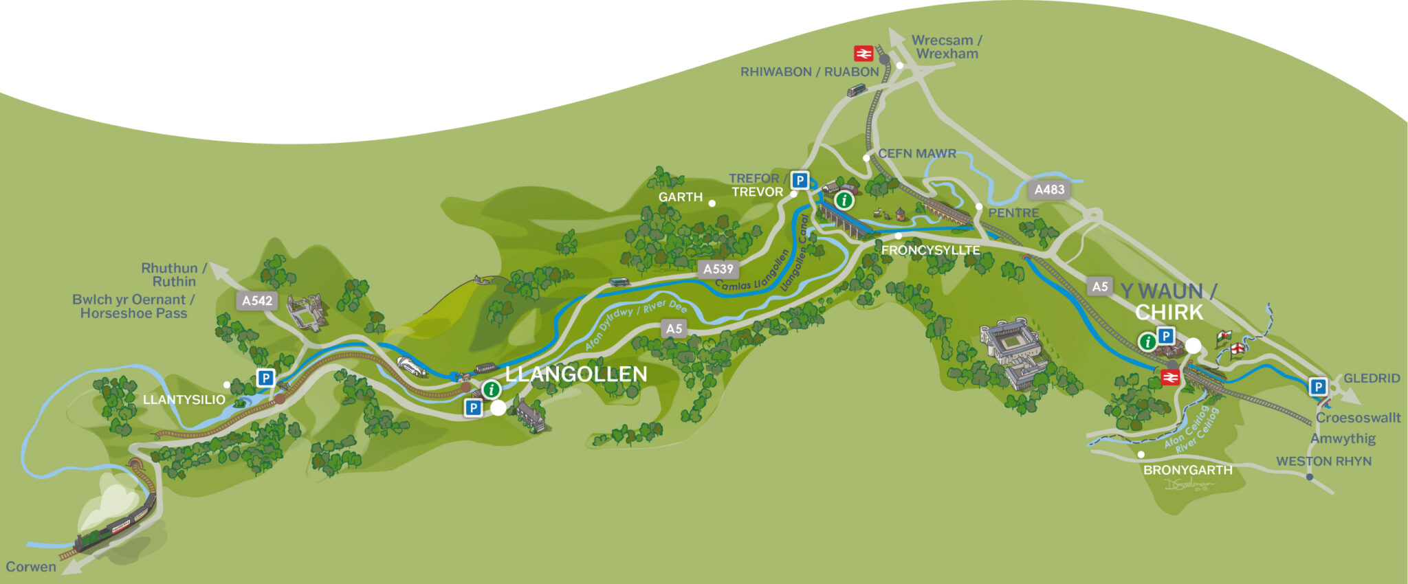 Mappa Acquedotto di Pontcysyllte