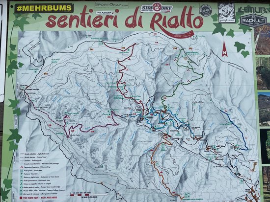 Mappa delle cascate di Rialto