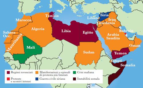 Primavera Araba Mappa