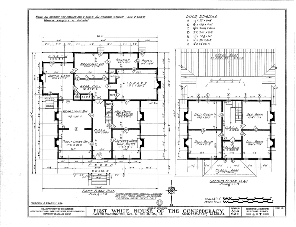 Mappa della Prima Casa Bianca