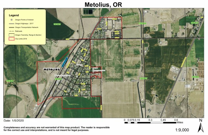 Mappa di Metolius